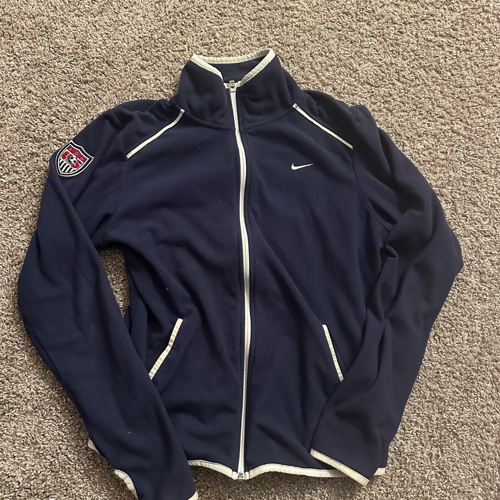 Nike Dark Blue Hoodie with White Trim
